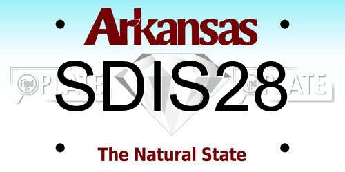 SDIS28 Arkansas License Plate