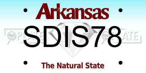 SDIS78 Arkansas License Plate