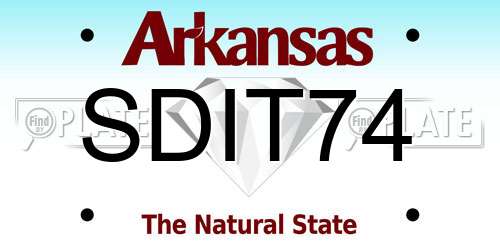 SDIT74 Arkansas License Plate