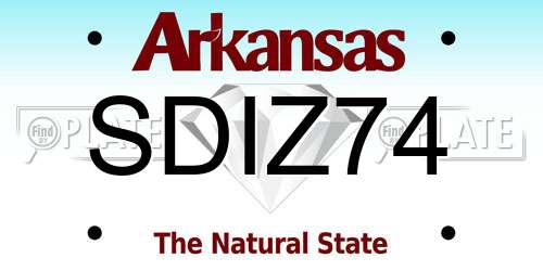 SDIZ74 Arkansas License Plate