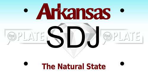 SDJ Arkansas License Plate