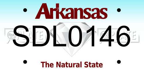 SDL0146 Arkansas License Plate