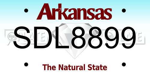 SDL8899 Arkansas License Plate