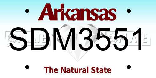 SDM3551 Arkansas License Plate