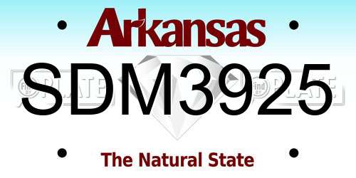 SDM3925 Arkansas License Plate