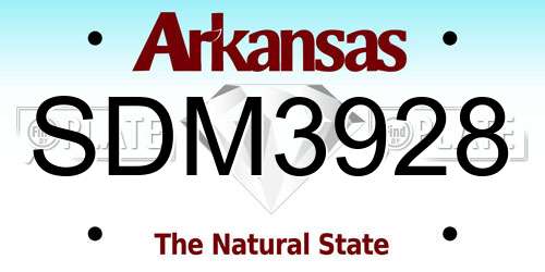 SDM3928 Arkansas License Plate