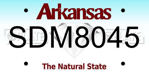 SDM8045 Arkansas License Plate