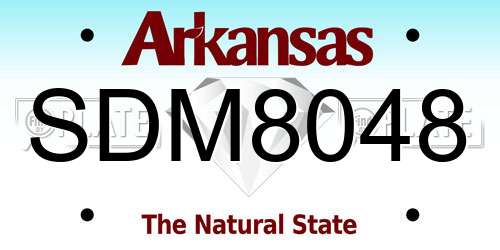 SDM8048 Arkansas License Plate