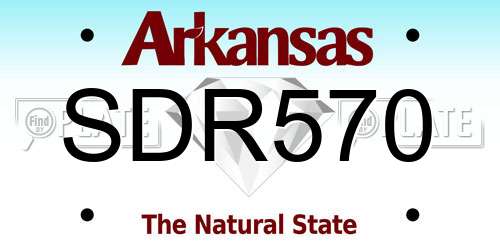 SDR570 Arkansas License Plate
