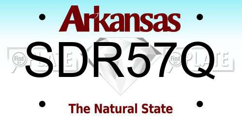 SDR57Q Arkansas License Plate