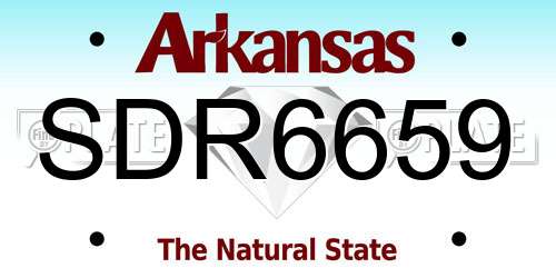 SDR6659 Arkansas License Plate