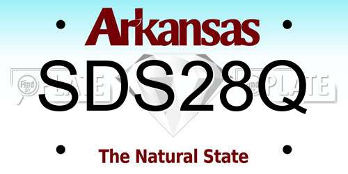 SDS28Q Arkansas License Plate
