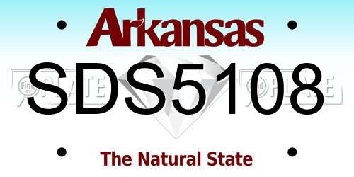 SDS5108 Arkansas License Plate