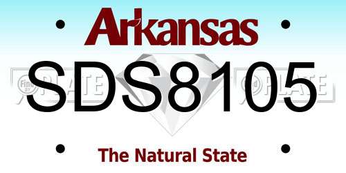 SDS8105 Arkansas License Plate