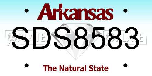SDS8583 Arkansas License Plate