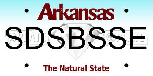 SDSBSSE Arkansas License Plate
