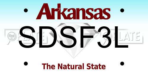 SDSF3L Arkansas License Plate