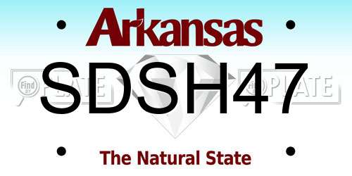 SDSH47 Arkansas License Plate