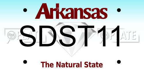 SDST11 Arkansas License Plate