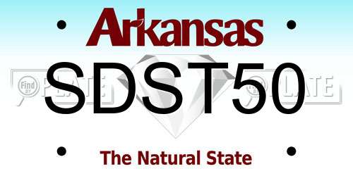 SDST50 Arkansas License Plate