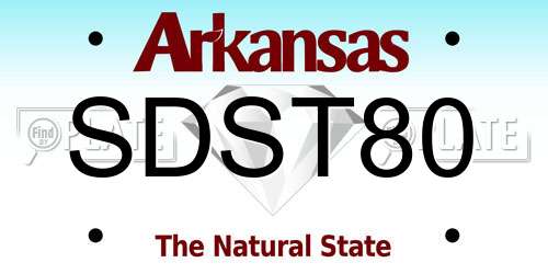 SDST80 Arkansas License Plate