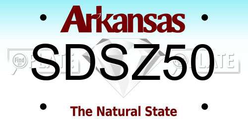 SDSZ50 Arkansas License Plate