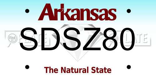 SDSZ80 Arkansas License Plate