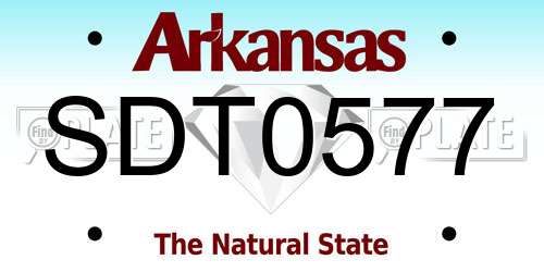 SDT0577 Arkansas License Plate