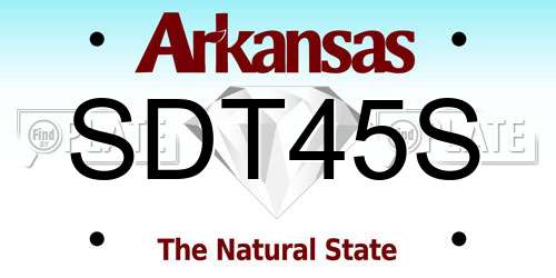 SDT45S Arkansas License Plate