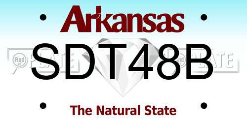 SDT48B Arkansas License Plate