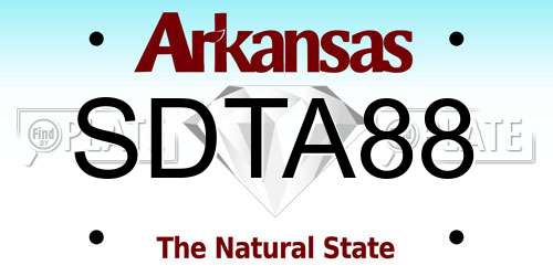 SDTA88 Arkansas License Plate