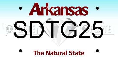 SDTG25 Arkansas License Plate