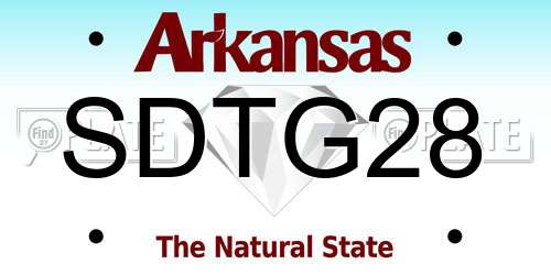 SDTG28 Arkansas License Plate