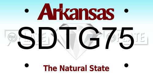 SDTG75 Arkansas License Plate