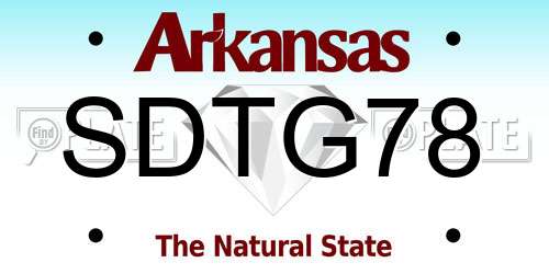 SDTG78 Arkansas License Plate