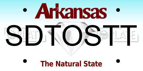 SDTOSTT Arkansas License Plate