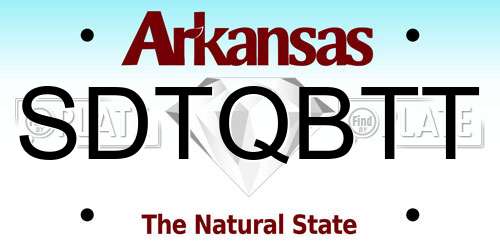 SDTQBTT Arkansas License Plate
