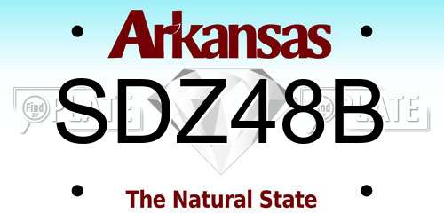 SDZ48B Arkansas License Plate