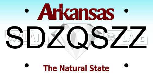 SDZQSZZ Arkansas License Plate