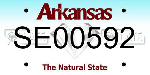 SE00592 Arkansas License Plate