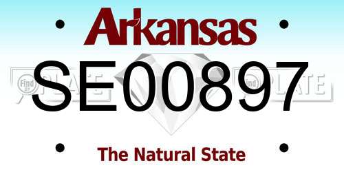 SE00897 Arkansas License Plate