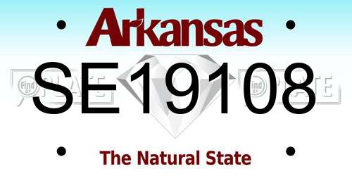 SE19108 Arkansas License Plate