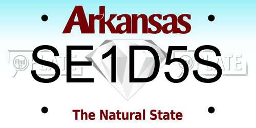 SE1D5S Arkansas License Plate