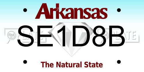 SE1D8B Arkansas License Plate