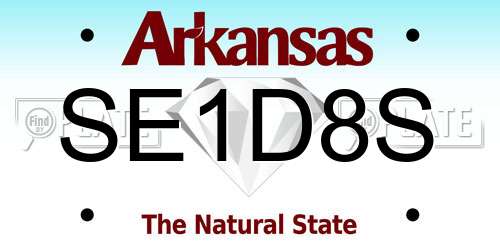 SE1D8S Arkansas License Plate