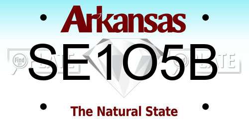 SE1O5B Arkansas License Plate