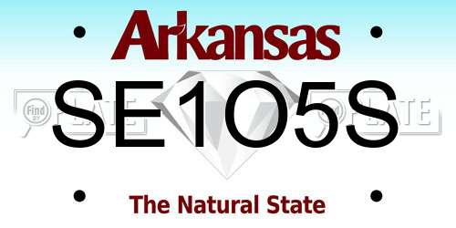 SE1O5S Arkansas License Plate