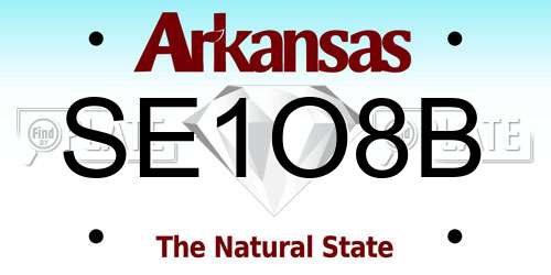 SE1O8B Arkansas License Plate