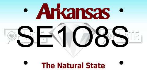 SE1O8S Arkansas License Plate