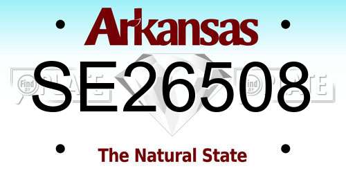 SE26508 Arkansas License Plate
